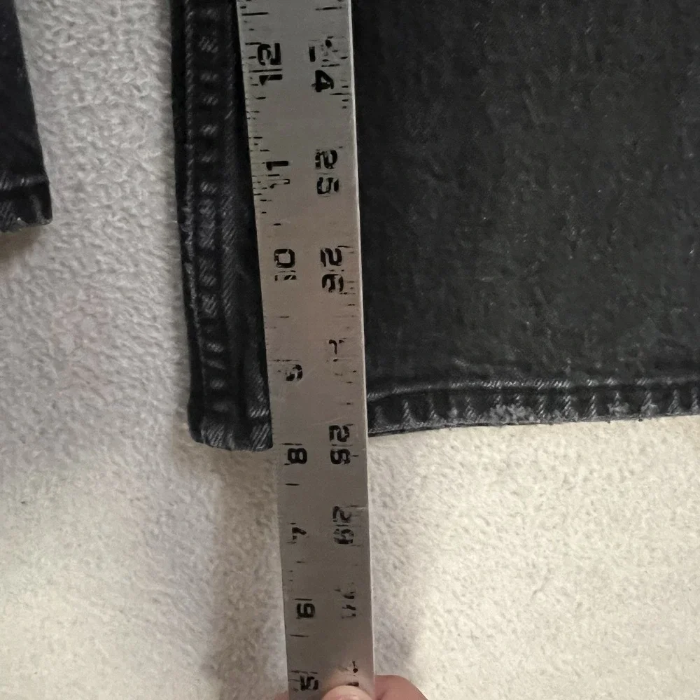 Abercrombie and Fitch Curve Love the Baggy Low Jeans Women's Size 24 Black Denim